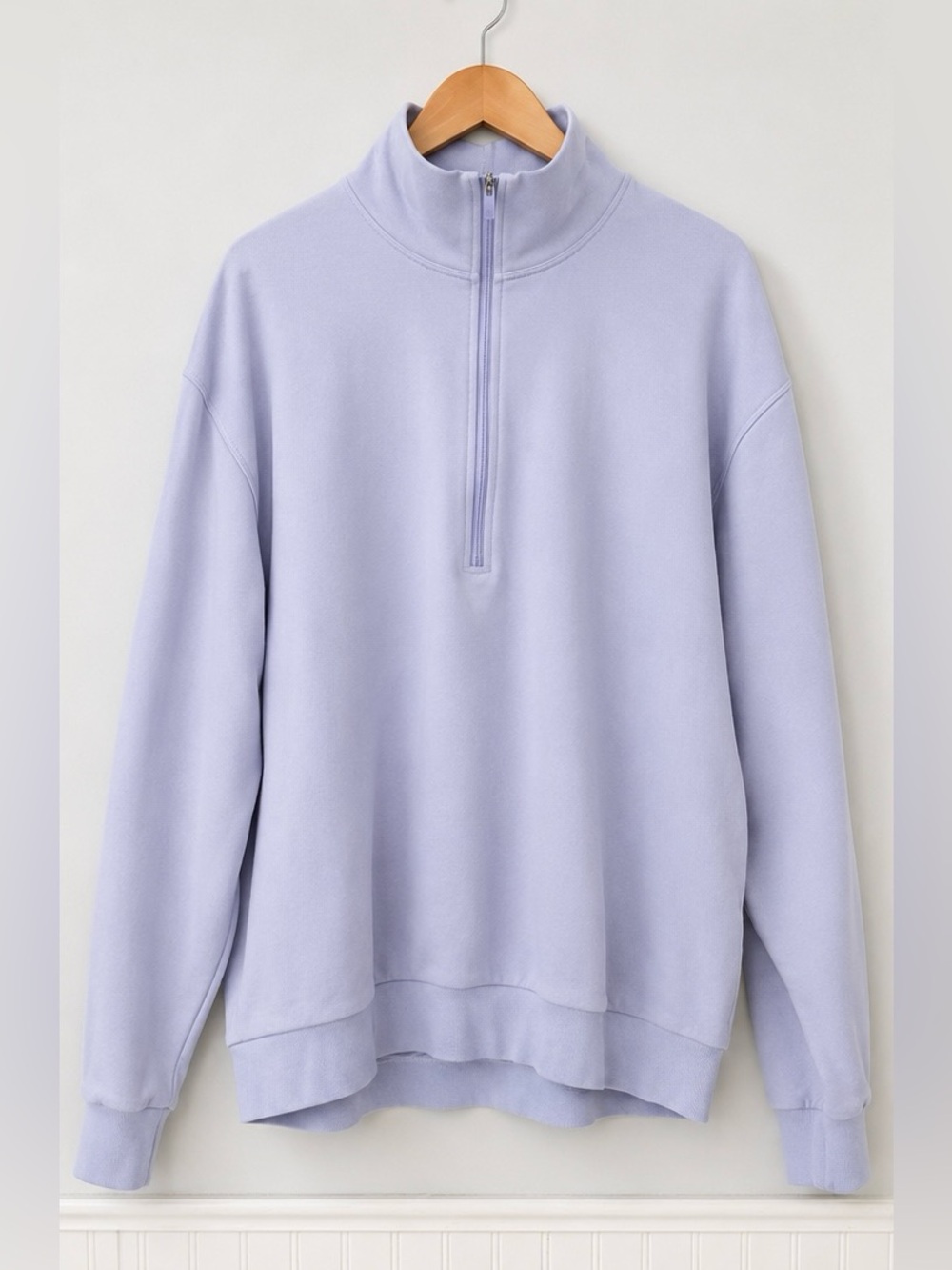 Lululemon French Terry Oversized Half Zip Lilac Smoke Size XXL